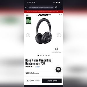 Bose Noise Cancelling Over Ear Headphones
